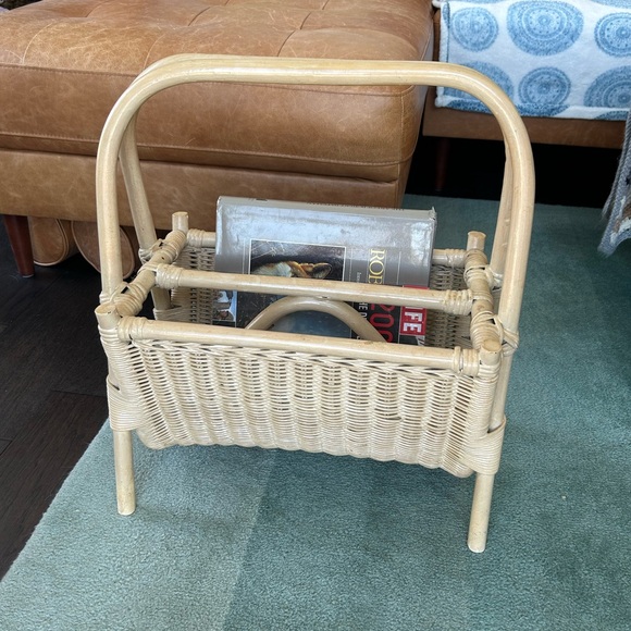 Other - Wicker Magazine Holder in Natural Tan